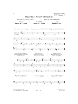 Méthode du Jeune Violoncelliste - FEUILLARD - Partition - Violoncelle