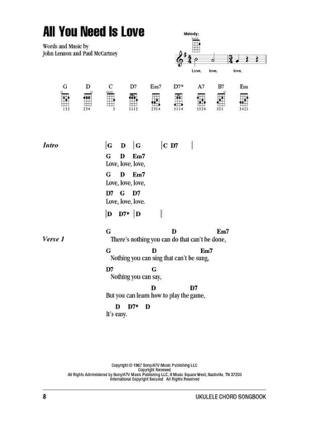 Ukulele chord songbook - The Beatles - Beatles The - Partition