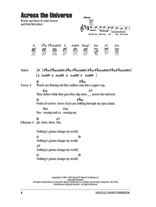 Ukulele chord songbook - The Beatles - Beatles The - Partition