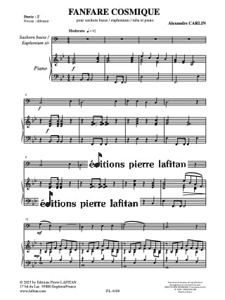 Fanfare Cosmique - Alexandre Carlin - Partition - Tuba