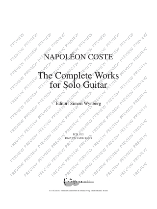 The Complete Works For Solo Guitar Volume 1 - Napoléon Coste