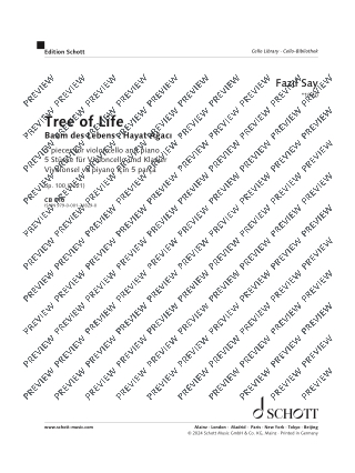 Tree of Life - Fazil Say - Partition - Violoncelle